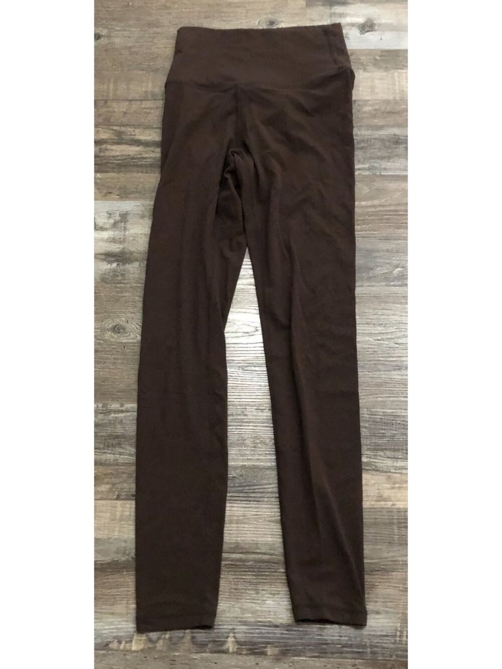 Quince Womens Small Brown High Rise Athletic Leggings Work Out Yoga Running